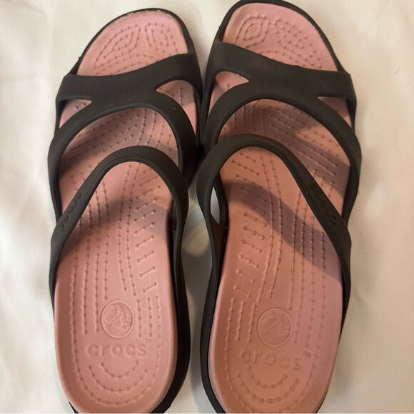 CROCS Women's Sandals in Pink and Brown - Picture 9 of 15